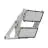 Ledvance LED Valonheitin Max Aluminium Harmaa 900W 156900lm 65x120D - 730 Lämmin Valkoinen | IP66 - Epäsymmetrinen