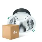 Monipakkaus 4x Philips LED Alasvalo Coreline DN142B Aluminium Valkoinen 19.2W 2300lm 60D - 830 Lämmin Valkoinen | Odetnij 200mm - IP20 - UGR